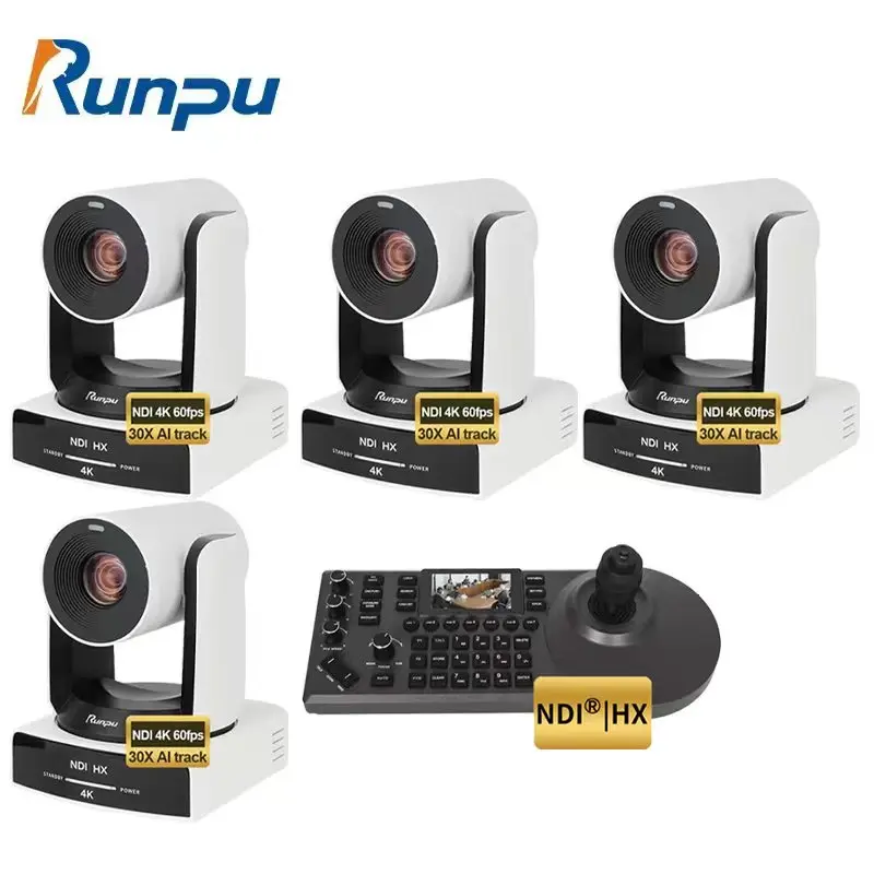 Runpu VX630AL-N 4K 60FPS 30x Optical Zoom NDI Camera SDI H DMI PTZ Camera live streaming Vmix OBS church education 4K PTZ Camera