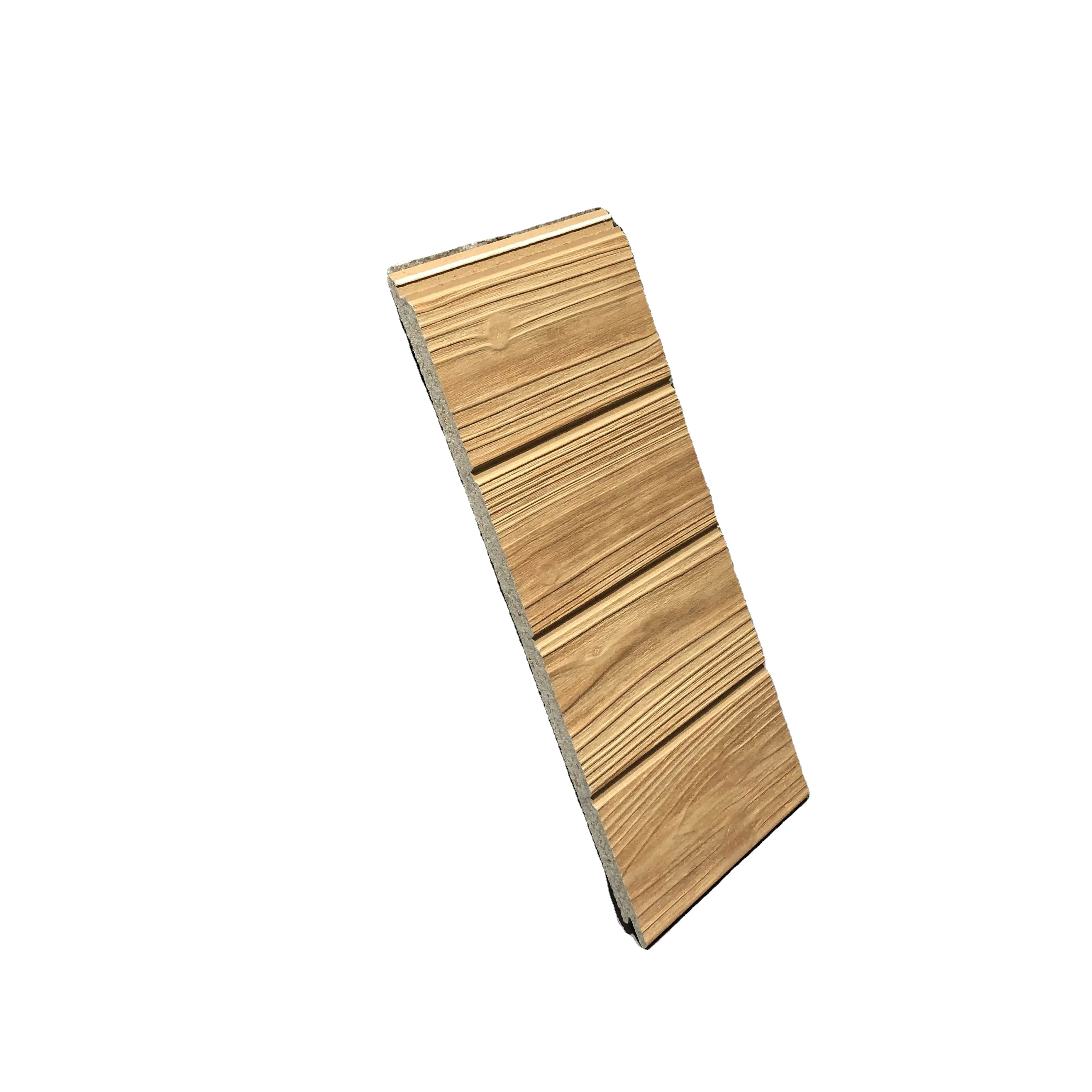 
Wood Grain Finish Matte Color Composite Fire-Resistant Fiber Cement Wall Panel 