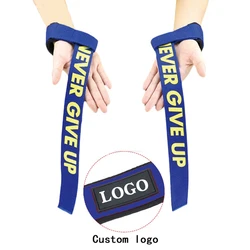 Custom LOGO Wrist Protection Bodybuilding Training Gym Weight lifting Wrist Straps