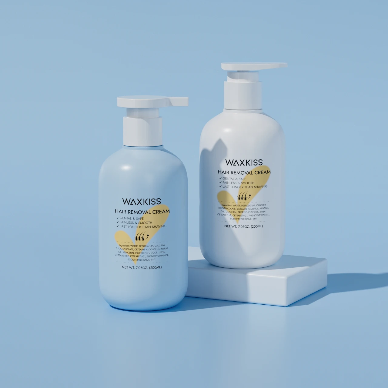 OEM ODM Service Waxkiss 200g 100g Safe Ingredients Smooth Irritation-free Comprehensive Hair Removal Cream for Intimate Regions