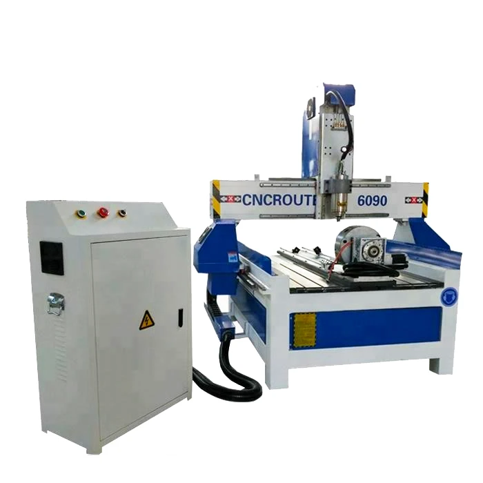 6060 6090 4 axis cnc router, cnc milling machine for wood, aluminum, copper