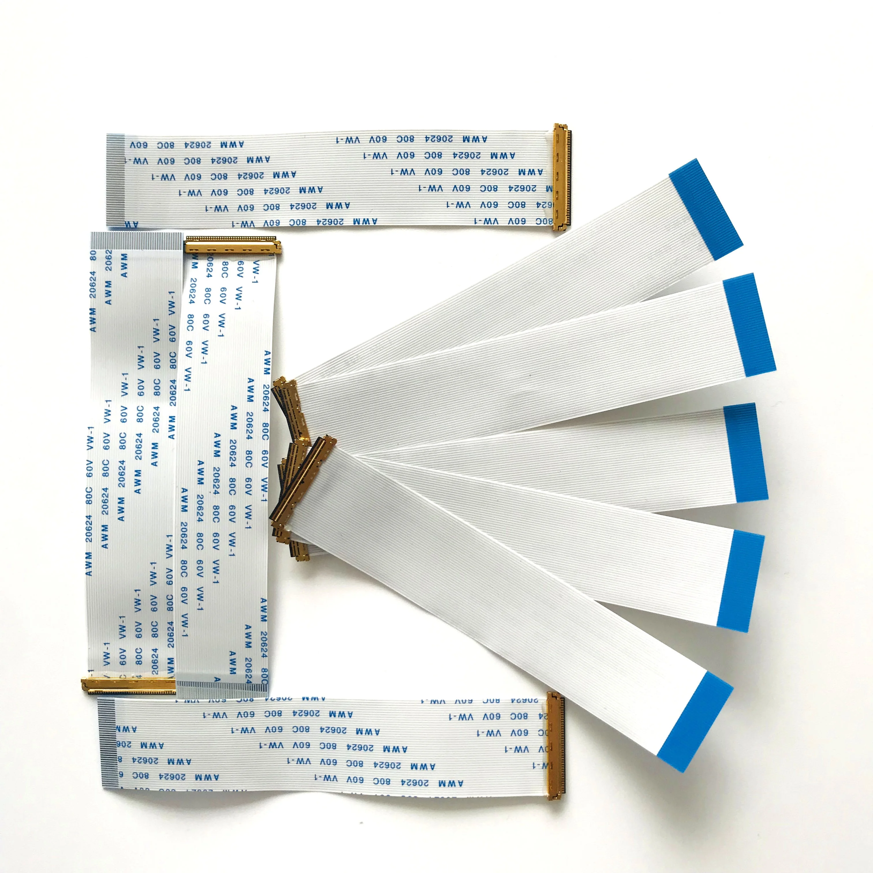 1.25mm Pitch 4P 16P 28P Ffc Cable A Type AWM 20624 20706 2876  80c vw1 Flexible Flat Cable