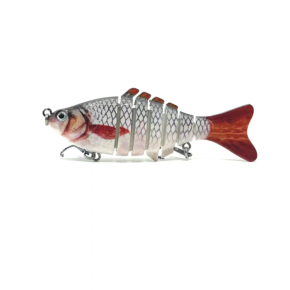 Top Water Bass Fishing Lures Lifelike Slow Sinking Swim Bait Multi-Jointed Artificial Lure for Lake Fishing
