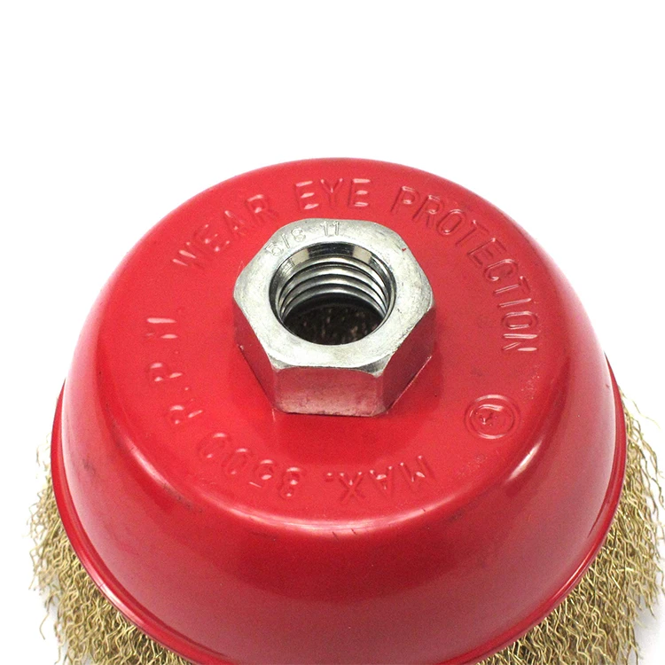 Проволочная щетка латунная проволочная сверхпрочная медная ОБЖИМНАЯ