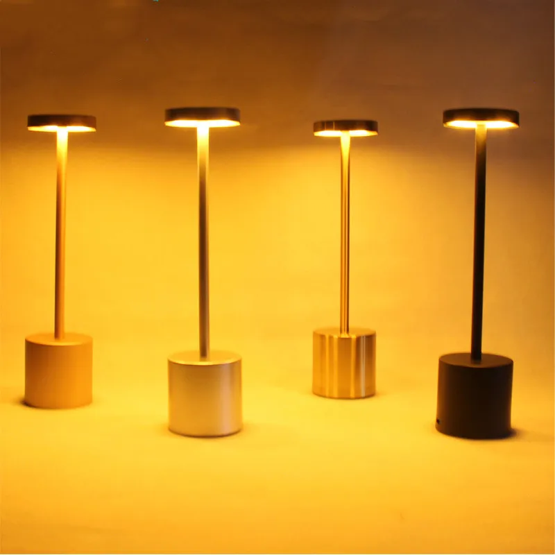Nordic Modern Antique Wrought Metal Round Table Lamp Hotel Night Desk