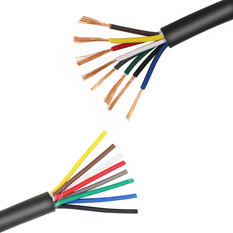 RVV control cable wires 8 core 0.75mm full copper conductor  Machine equipment patrol line alarm cable