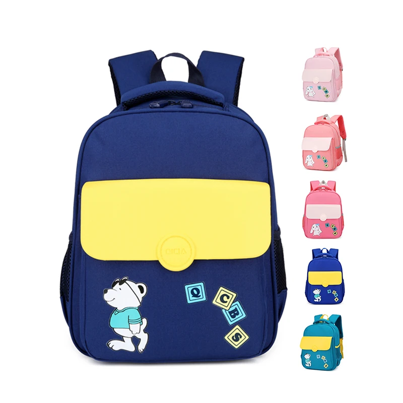 Fashion silk printed new style cute cartoon toddler school bag school backpack for kids
