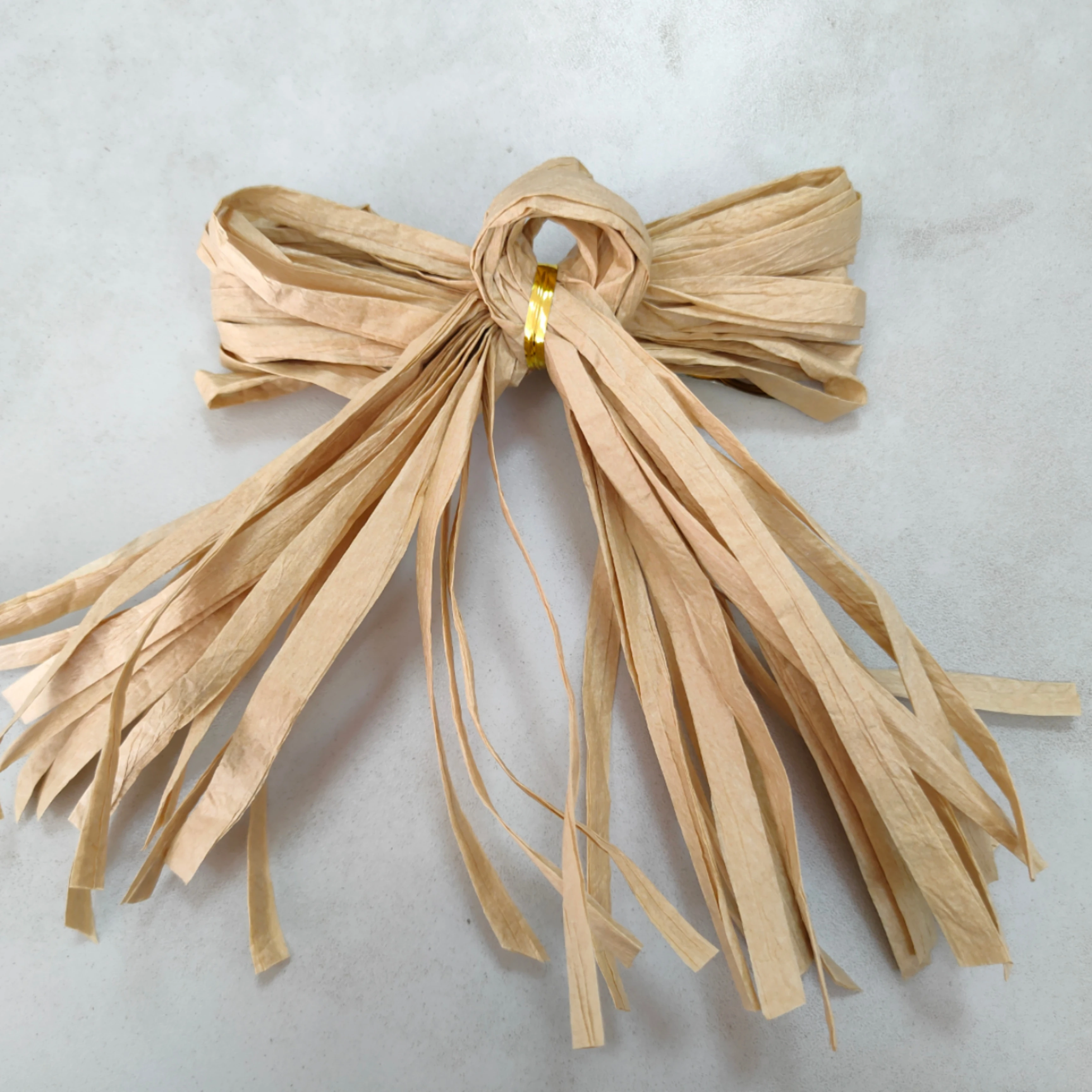 Decorative bouquet paper raffia bow tie natural paper raffia grass bows for gift wrap decoration