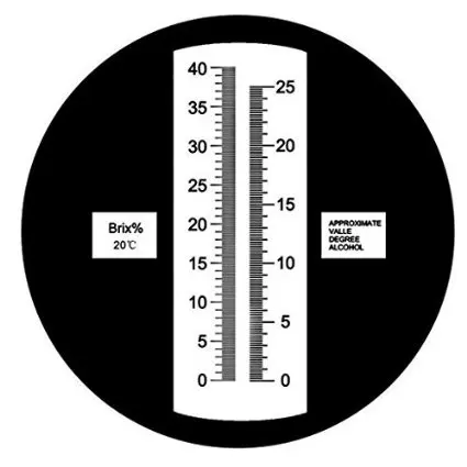 0-25% Vol Alcohol Wine Portable Brix 0-40% Refractometer
