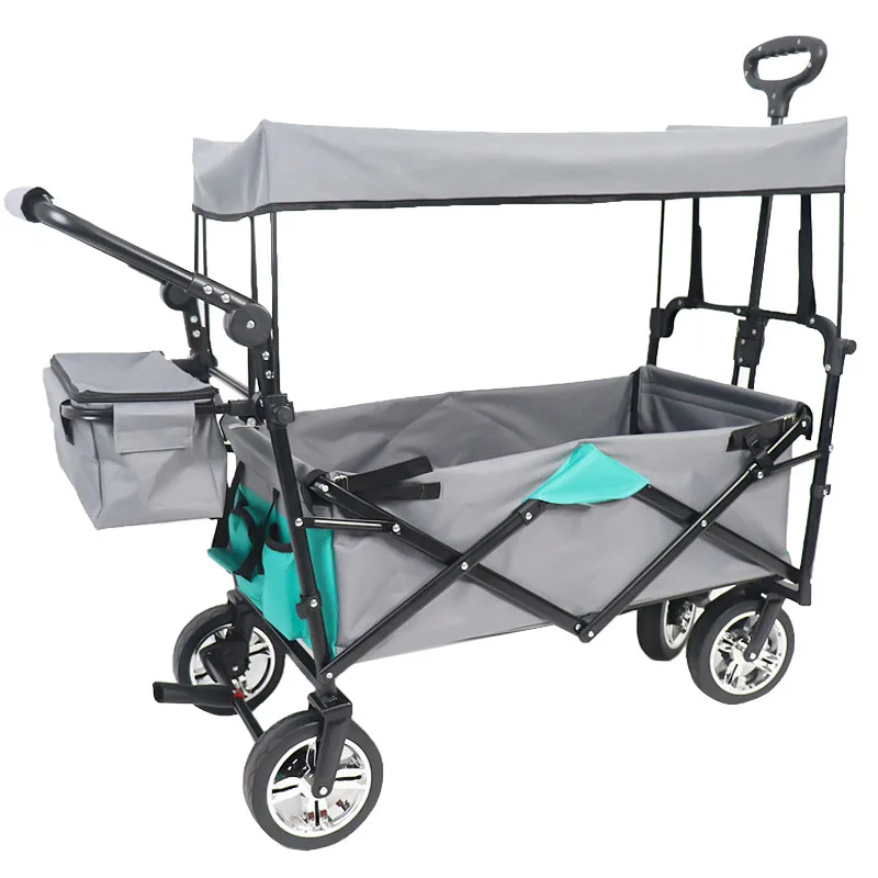 Supermarket hot sell Mini Camping trolley folding wagon carts foldable outdoor utility wagon