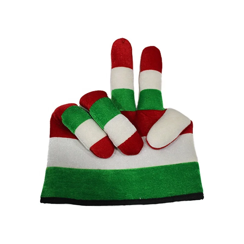 EK2024 Italy soccer fans cheer finger cap italian football victory finger hat