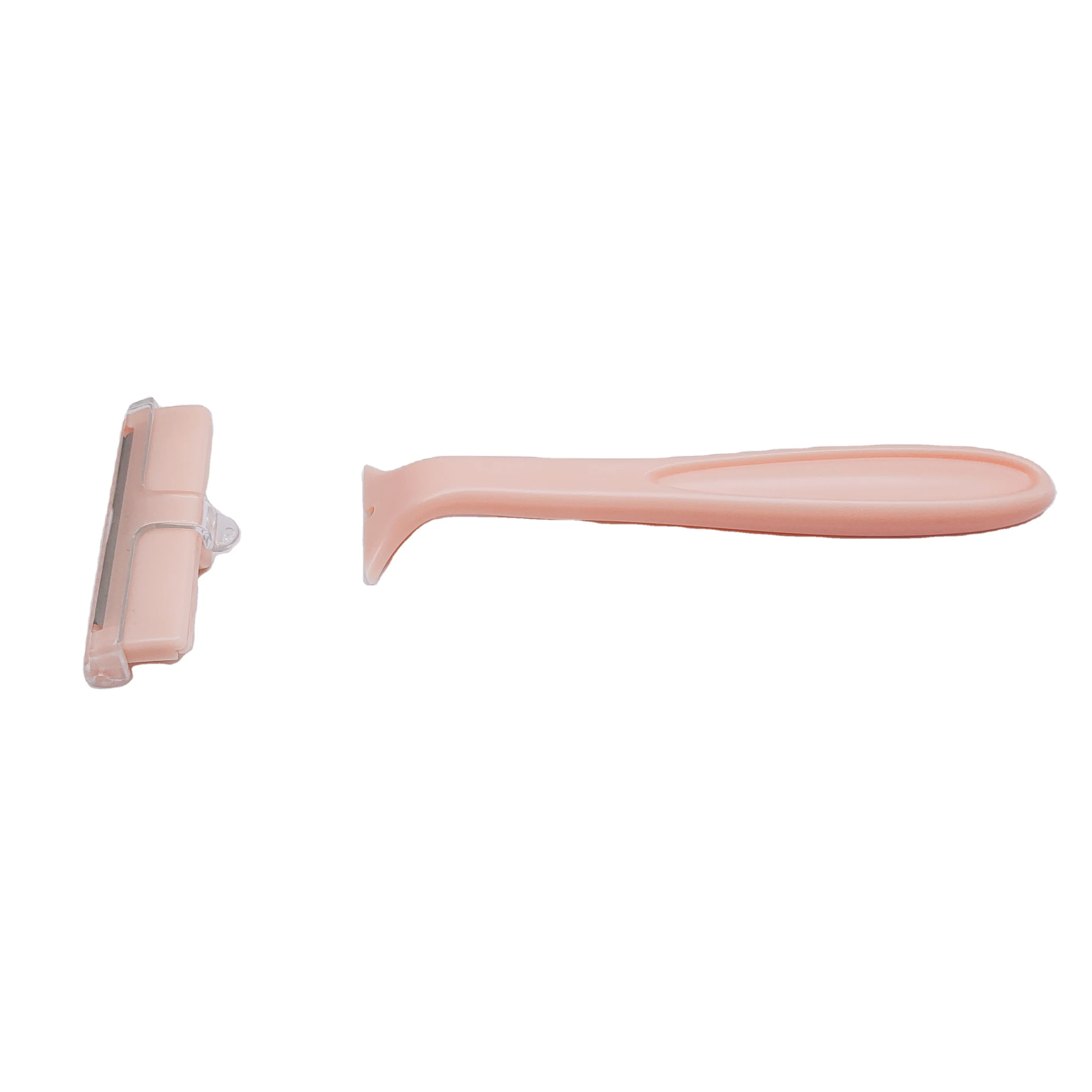 Replaceable Lady hair removal shaving knife single use pink and orange razor for woman  1 pieces