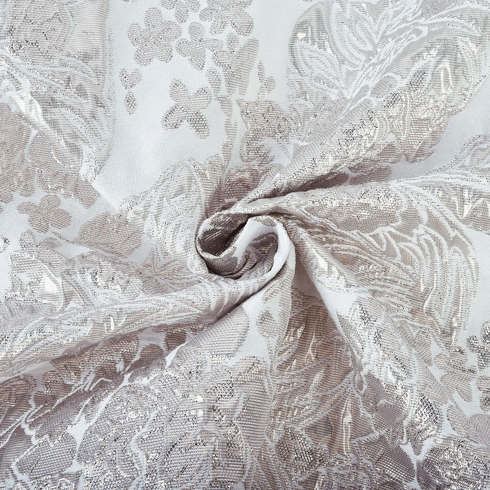 High Quality Woven 190gsm 70%Polyester Rayon Cotton Lurex Jacquard Fabrics for Clothing