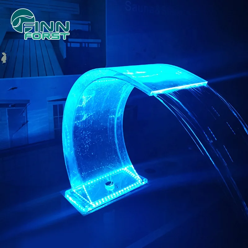 Factory direct supply swimming pool acrylic water fountain waterfall