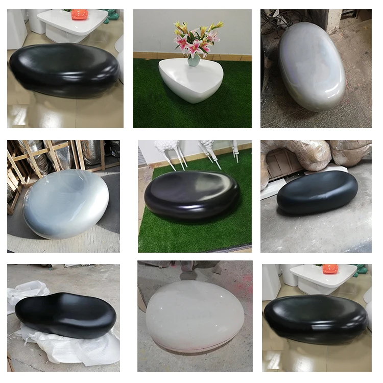 KY487 Cobbles Concave Chairs  Other Outdoor Furniture Garden Stool Courtyard Leisure Decorative Stone Shaped Chair