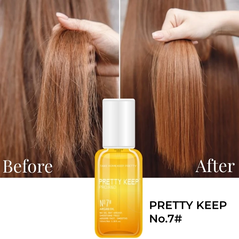 Custom Logo Vegan Hair Argan Oil Anti Frizz Heat Protect Hair Care Essential Oil