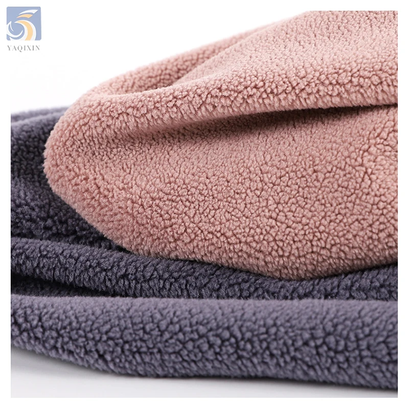Guangzhou Manufacturer One Side Brushed Fleece Fabric Knit Anti Pill Polyester Spandex Micro Polar Fleece Fabric