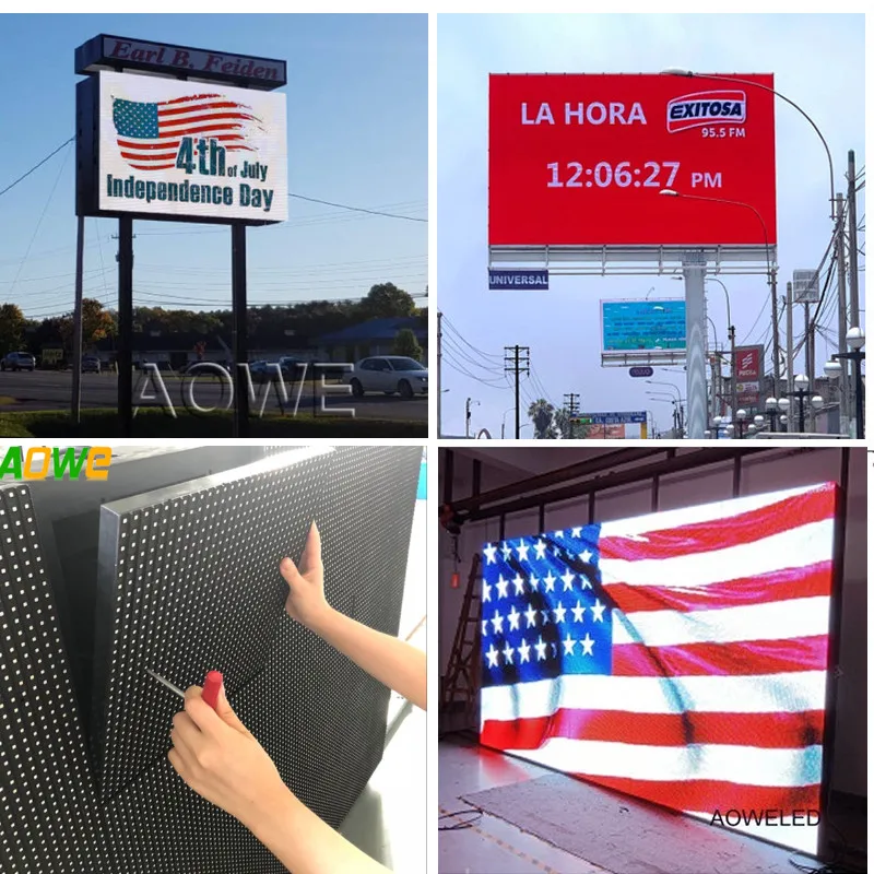 AOWE Front service outdoor led advertising screen P5 P6.67 P8 P10 Big screen outdoor led TV video wall screen led outdoor