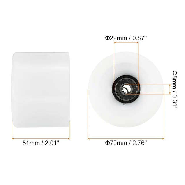 Logo Custom high rebound Sliding Skate wheel Cruising Longboard skateboard wheels