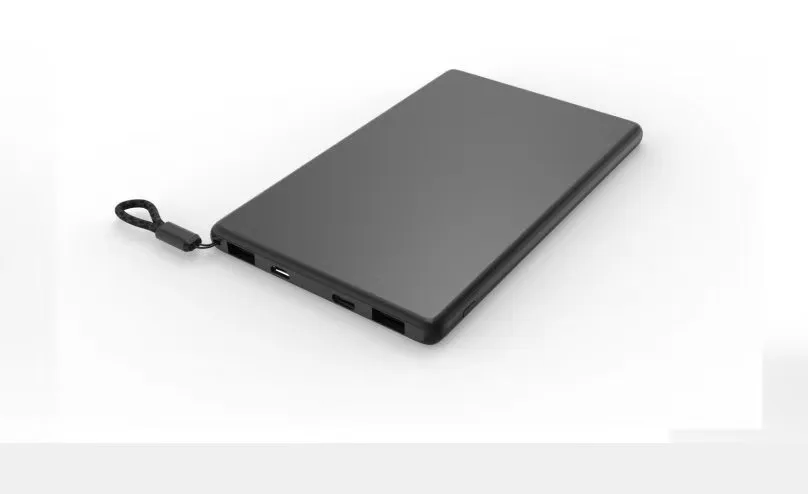 Private design Super slim solar power bank 9mm thickness fast charging PD phone charger 15W 10000mah