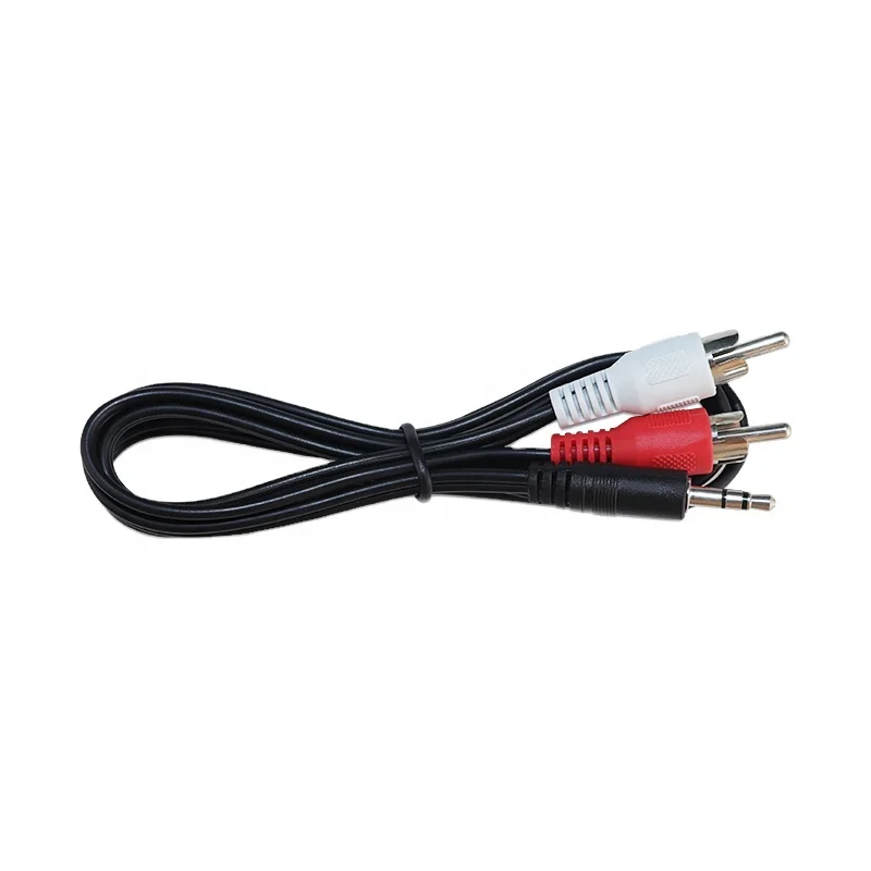 2RCA штекер до 3,5 мм штекер Yigao для мобильных телефонов ноутбуков ТВ DVD RCA кабель аудио 3,5 мм на 2RCA аудио кабель