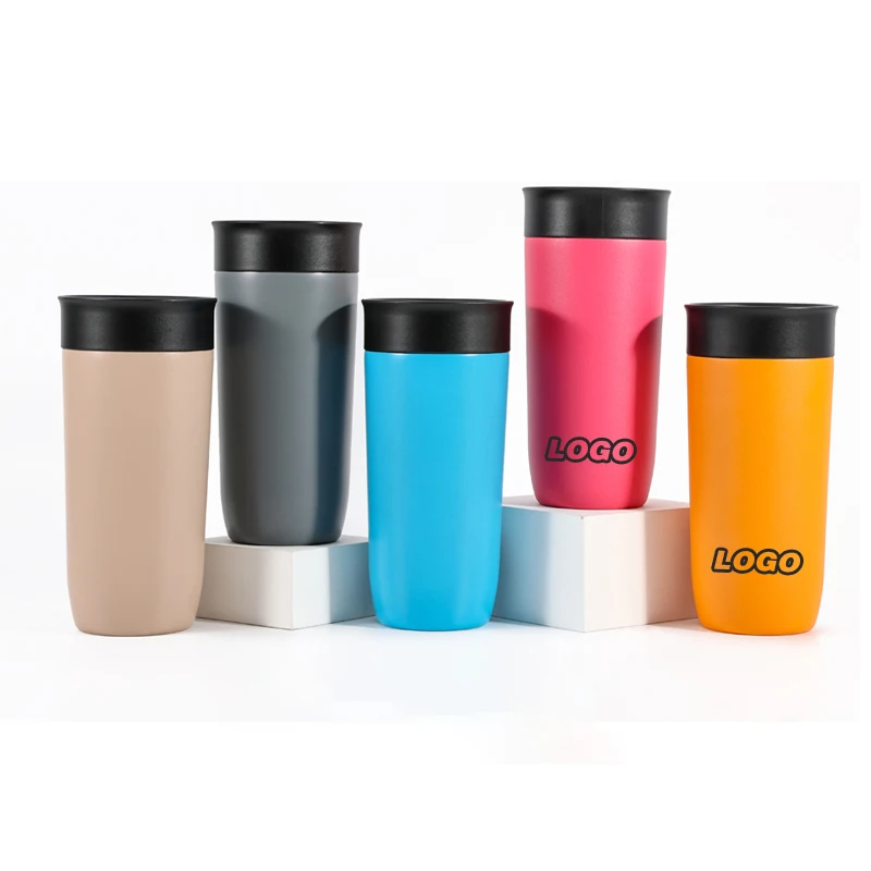 Portable 400ml/550ml Car Tumbler Cup Vacuum Insulated Stainless Steel Coffee Mug with 360 Degree Drinking Lid