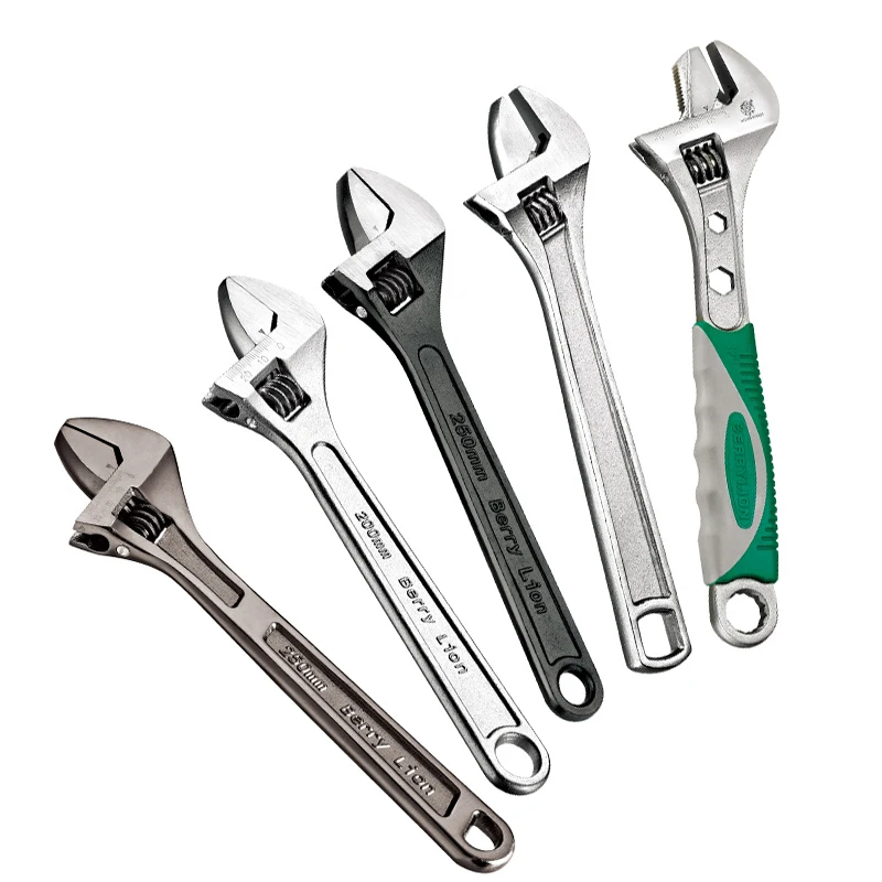Berrylion 6-18 Inch Adjustable Wrench Spanners Set Wholesale Price 200-450mm Wrenches Other Hand Tools Llave Inglesa