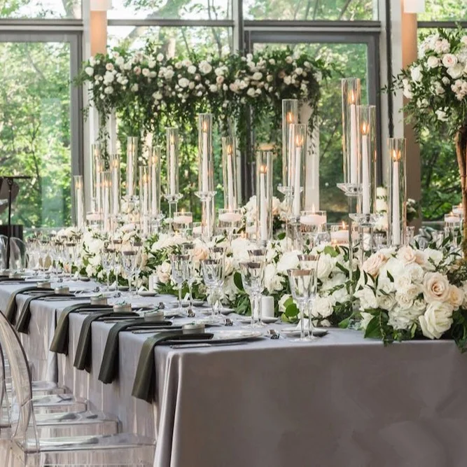 Новый стиль, Хрустальный подсвечник, высокий дешевый свадебный канделябр, акриловый Настольный Декор, центральные части sunyu146