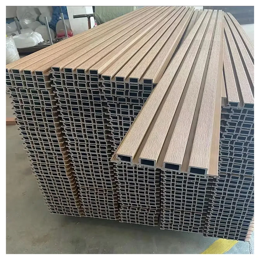 cheap Embossed outdoor slat Decorative wood plastic composite wall cladding Waterproof Co-extrusion wpc wall panel fence board