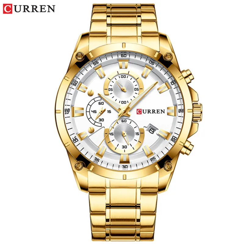 new design curren 8360 watches hot sale men curren wristwatch steel band japan quartz movement
