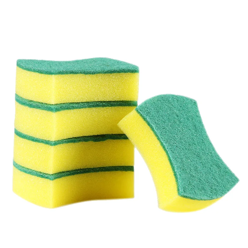 Double-sided cleaning sponge household thick cleaning cloth kitchen supplies strong decontamination brush pot dish cloth