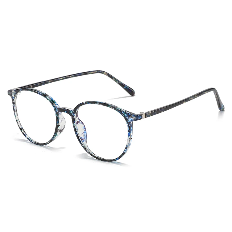 HW 145 TR90 CP Temple glasses optical frames Glasses Anti Blue Light Polygonal Round Frame Women Eyeglasses Computer Glasses