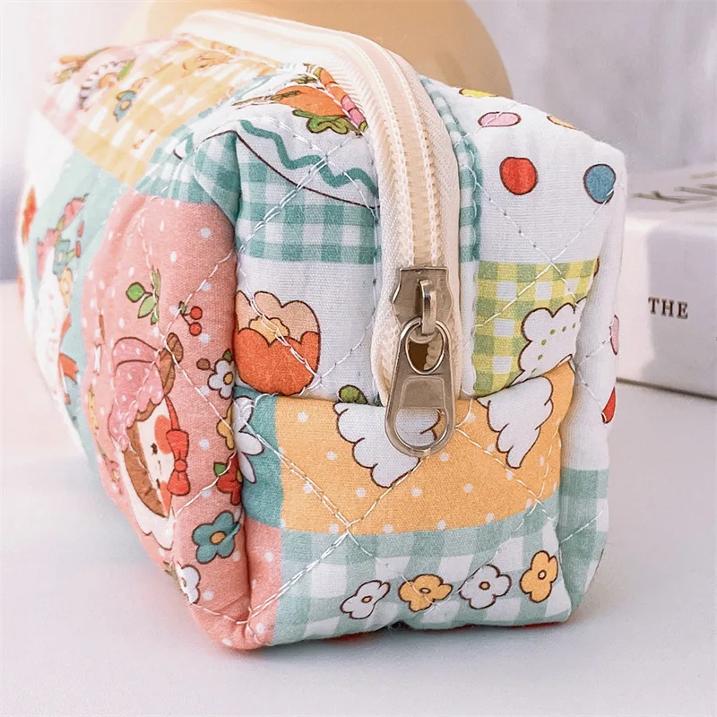 2024 Custom Cotton School Kids Pencil Cases For Cute Girls Cosmetic Bags