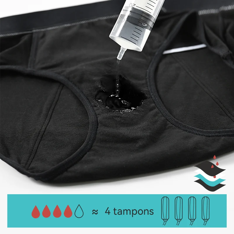 Young girls Yoga Panties No Tighten Menstrual Skinny Tummy Control Underwear Leak Proof Organic Bamboo fiber panty