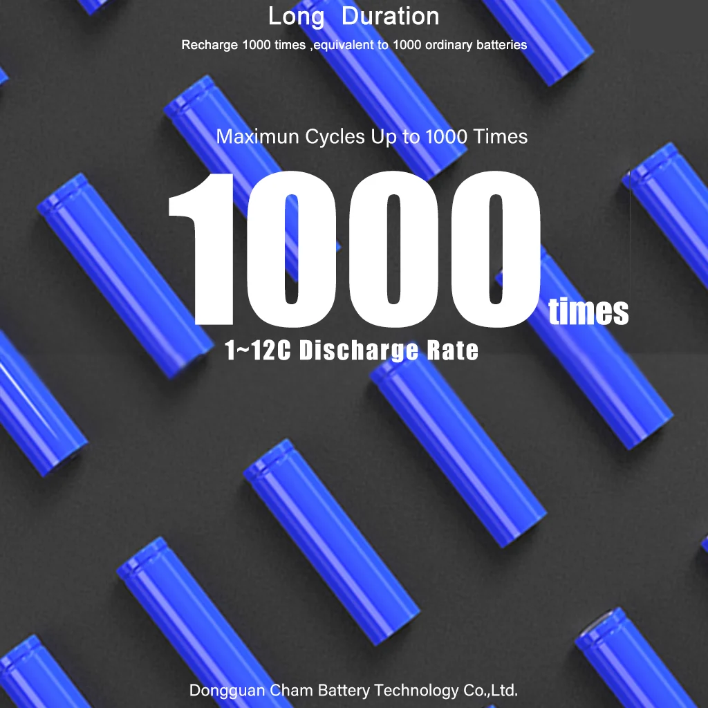 CHAM 1000 cycles 2600mAh 3.6V 3.7V high rate  rechargeable 18650 Li-ion for Electric Scooters Lithium ion batteries