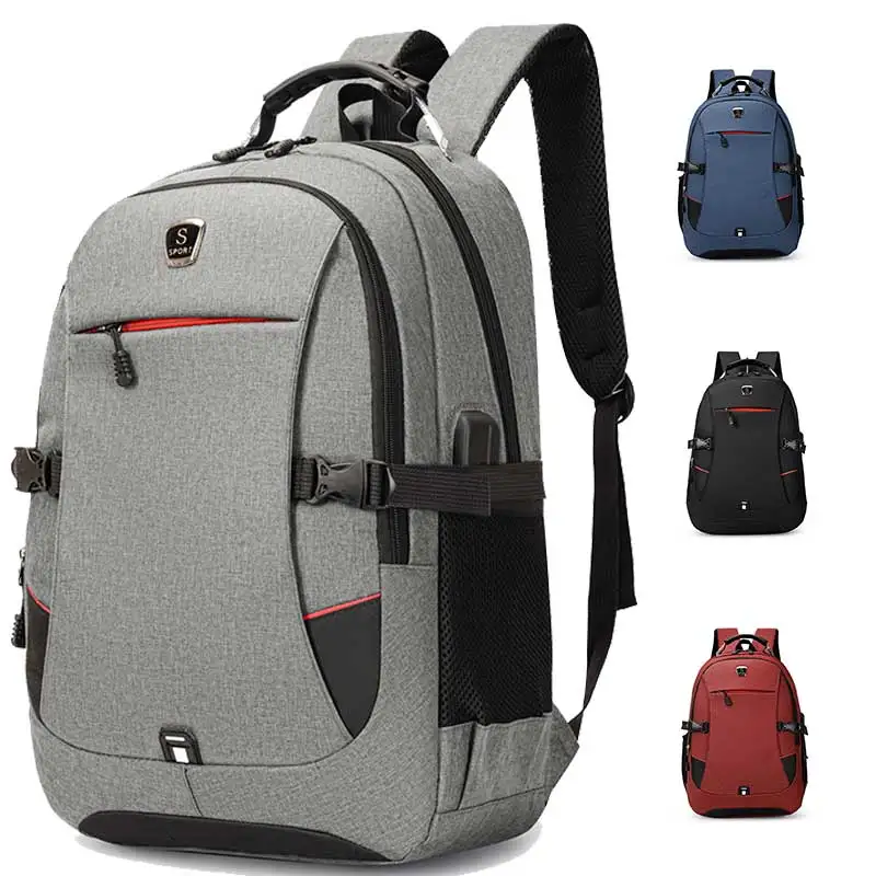 Custom Waterproof Oxford School Laptop Backpack 15.6 Inch Designer Mens Travel Bag Mochilas Black PU Polyester Unisex Letter