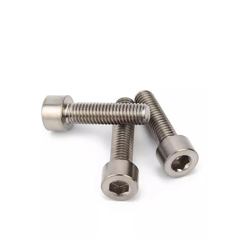 Titanium alloy screw pure titanium DIN912 cup head hexagonal titanium screw bolt M3M4M5M6M8M10M12