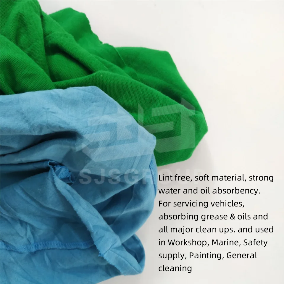 100% Cotton 10KG 25KG Industrial Wiping Rags  Mutilated Cotton Rags Trapo Industrial for Marine Cleaning