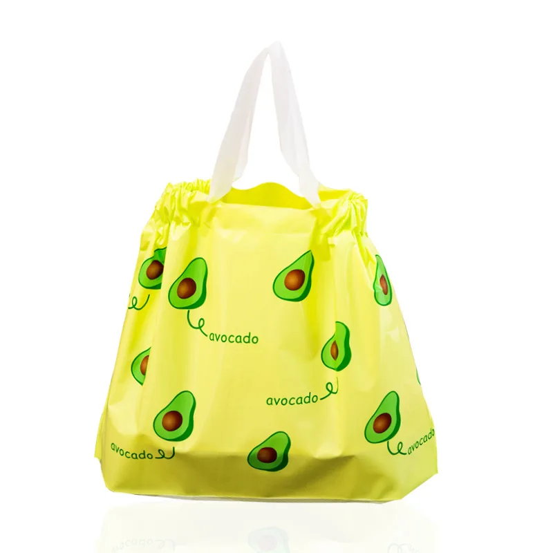 
Bakery Cartoon Bread Packaging Bag Take-out Drawstring Portable Distribution Bag Shopping Clothing Handbag 