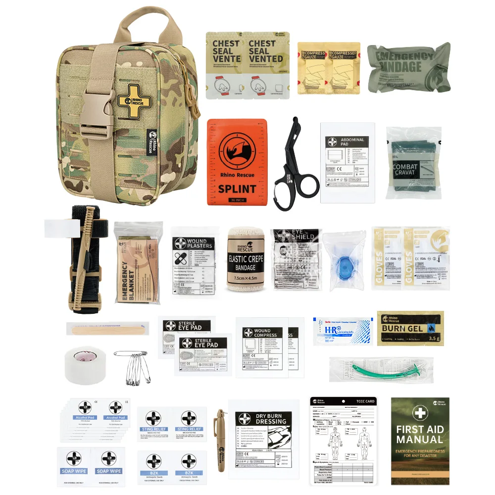 Tactical Trauma Kit First Aid Kit Molle Combat Emergency Ifak Pouch Gear Outdoor Kit With configuration