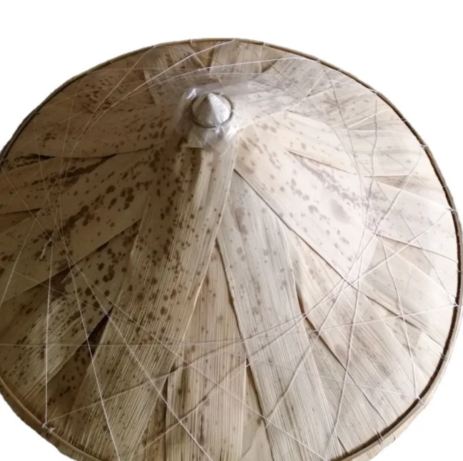 Chinese style handmade bamboo weaving large eaves outdoor sunscreen and rainproof hat