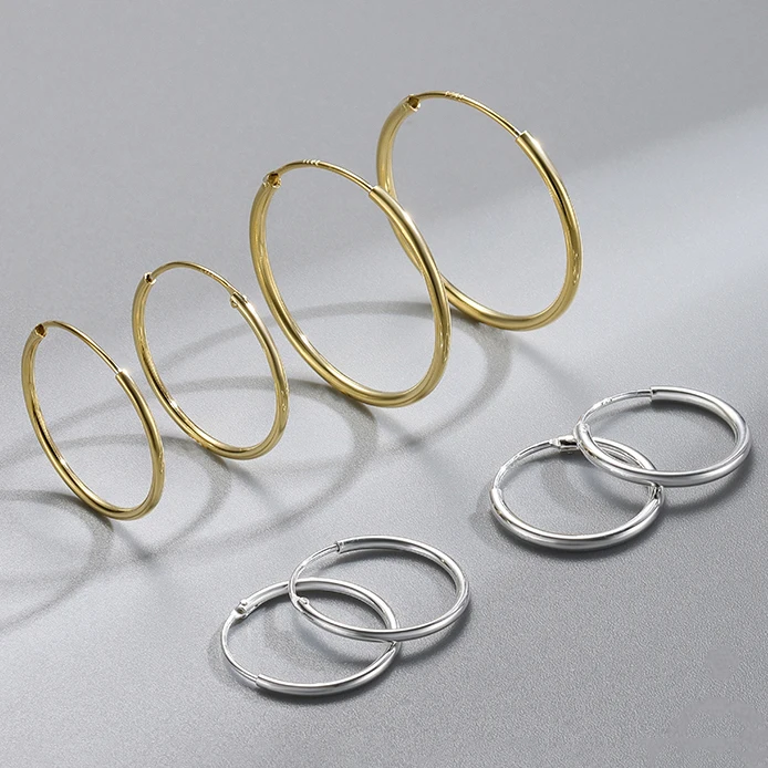 Wholesale Luxury Fashion Gold Hoop Earrings Jewelry Women Ladies Female Bridal Engagement Wedding Earrings