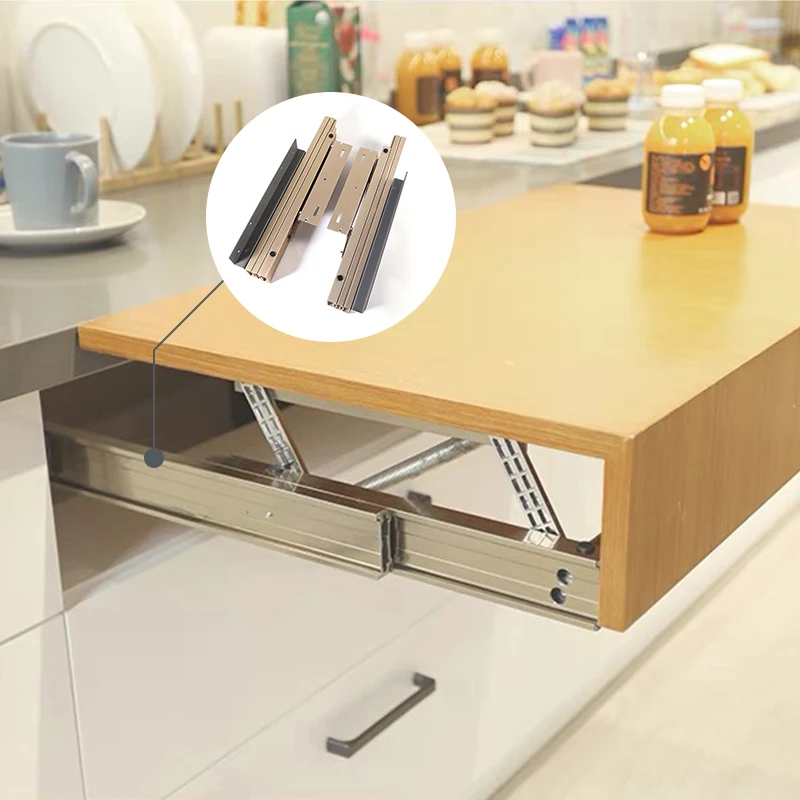 Dining Table Guide Rail Tables Slide Pop-up Spring Extension Rail Dining Table Slide Mechanism