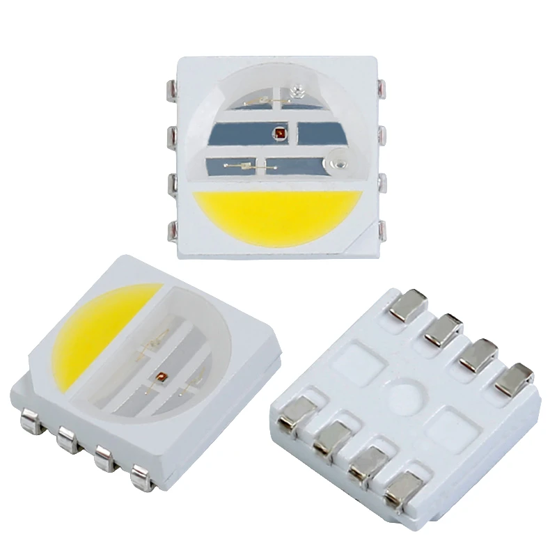 5050 Full color SMD High power RGB RGBW4 in one 0.3W Red blue Blue White four-color patch LED lamp bead 5050 LED chip high light