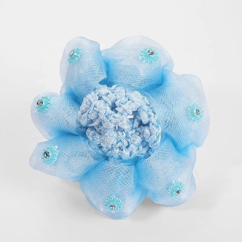 Children Dance Curly Hair Head Flower Net Female Ballet Headwear Headband Ball Art Test