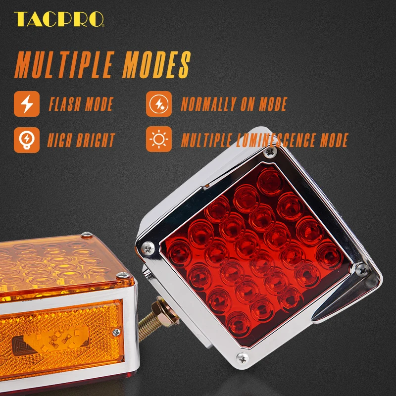 75W Trailer tail LED bulb, waterproof IP68, truck off-road vehicle led trailer red and yellow tail light kit