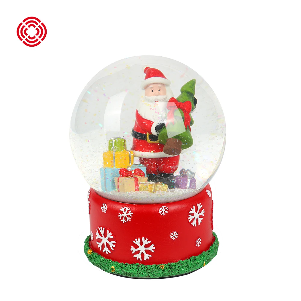 Новый дизайн Рождественский стеклянный шар подарок на заказ музыкальный Снежный