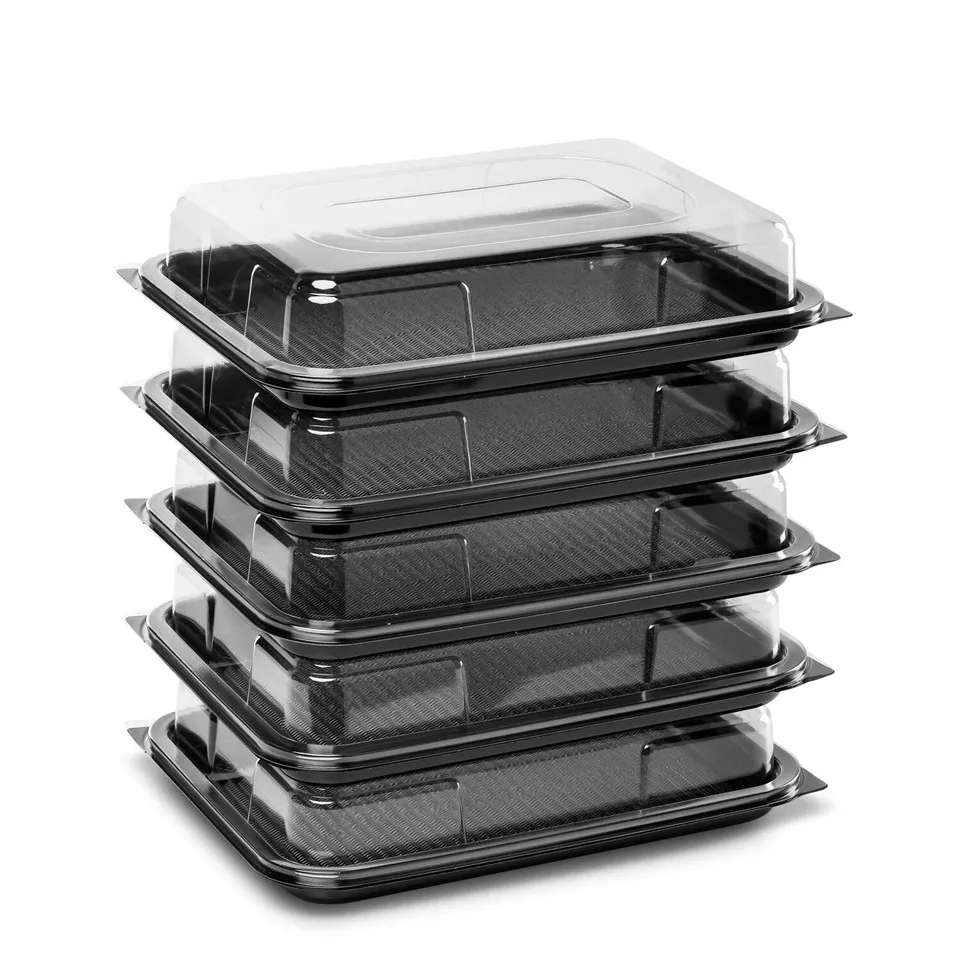 OEM Taiyu 5x Small Buffet Catering Party Food/Sandwich Platter Trays (With Lids) -340*250mm