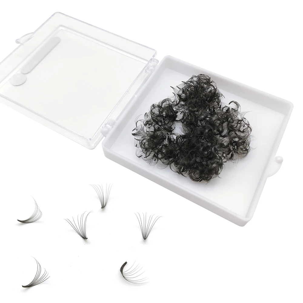 500/1000 Fans Pointy Base Premade Fans Loose Fans Sharp Thin Stem Lash Extension Heat Bonded Slim Root Russia Volume Lash