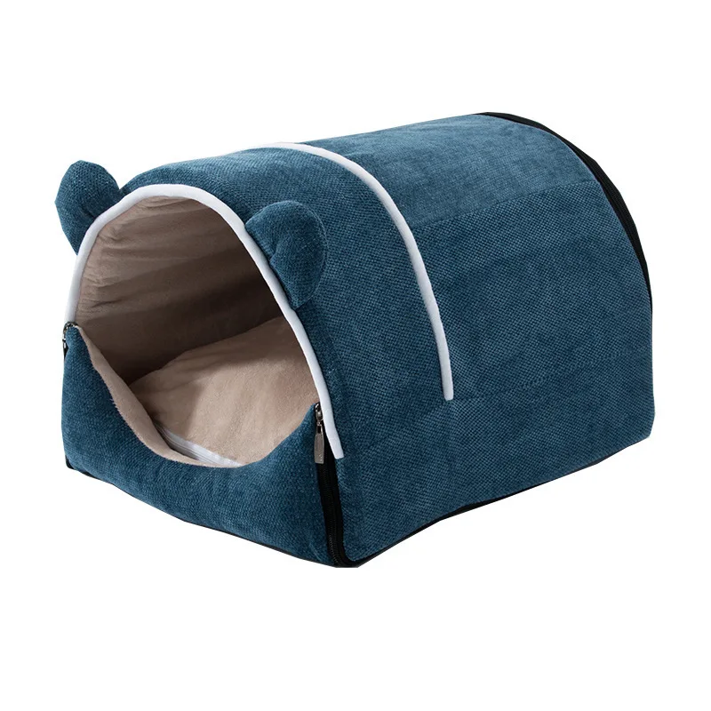 Removable And Washable Luxury Pet House Indoor Closed Pet Dog Cat Winter Bed House